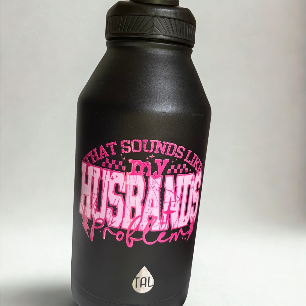 TAL Black and Pink Water Bottle